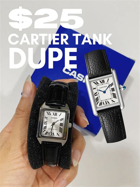 casio dupe cartier tank|replacement for cartier tank.